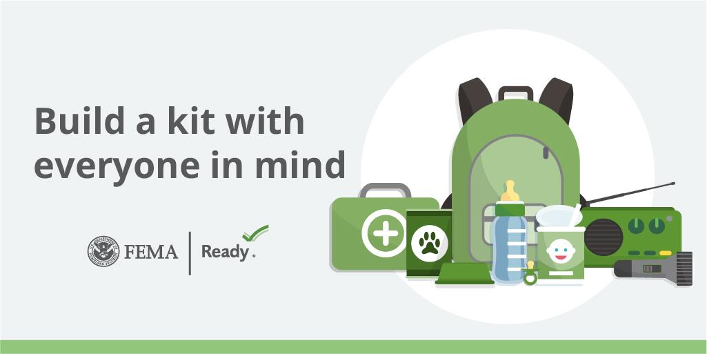 September is #NationalPreparednessMonth

WEEK TWO: BUILD A KIT

Create or update your emergency supplies with this list: ready.gov/kit #PrepareToProtect
