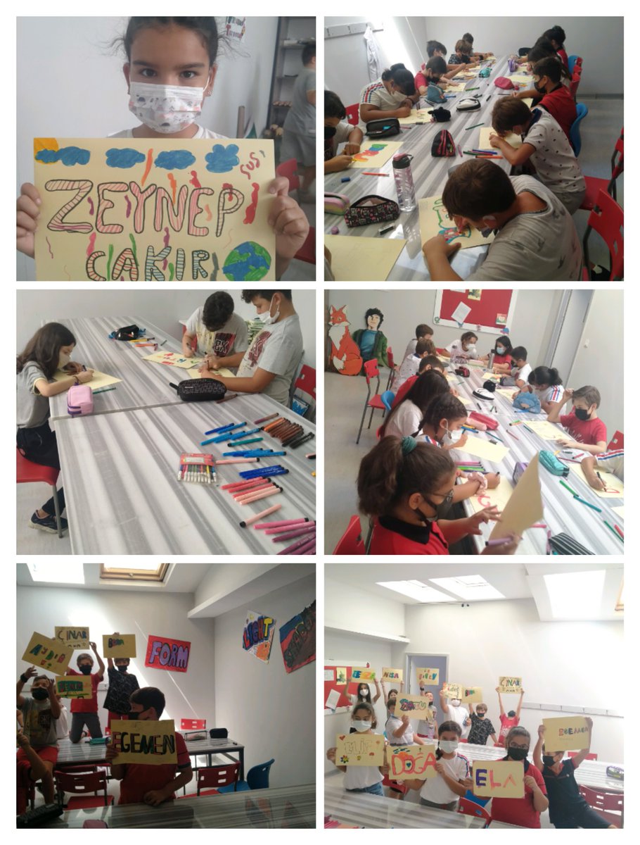 5. Sınıf öğrencilerimizle "Graffiti isim tasarımı" etkinliğinde üç boyutlu harfleri öğrenirken çizginin gücünü ve rengin çalışmalarımıza kattığı zenginliği farkettik. 🎨🎨🎨 <a href="/Olcayozbey/">Olcay Özbey</a> <a href="/hayripadak/">Hayri Padak</a> <a href="/Birsen_Aydin_BK/">Birsen Arıkan Aydın</a> <a href="/sirinturkcelik/">Şirin Türk Çelik</a> <a href="/secilbas1980/">Seçil Baş</a> <a href="/ilkay_tandogan/">İlkay Nazlı Tandoğan</a> <a href="/kusadasi_BK/">BK Kuşadası Kampüsü</a>