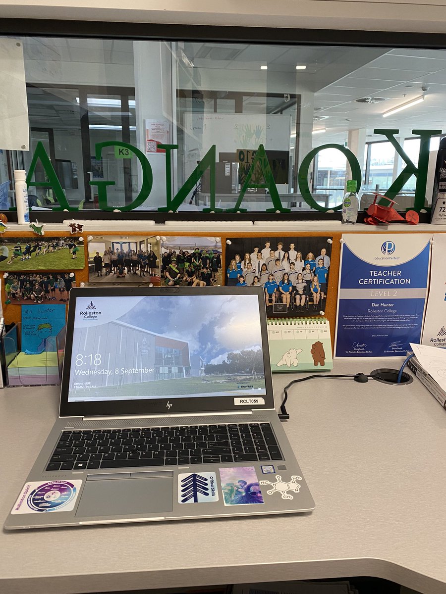 Feels good to be back at my desk at school! Yahoo! 🥳