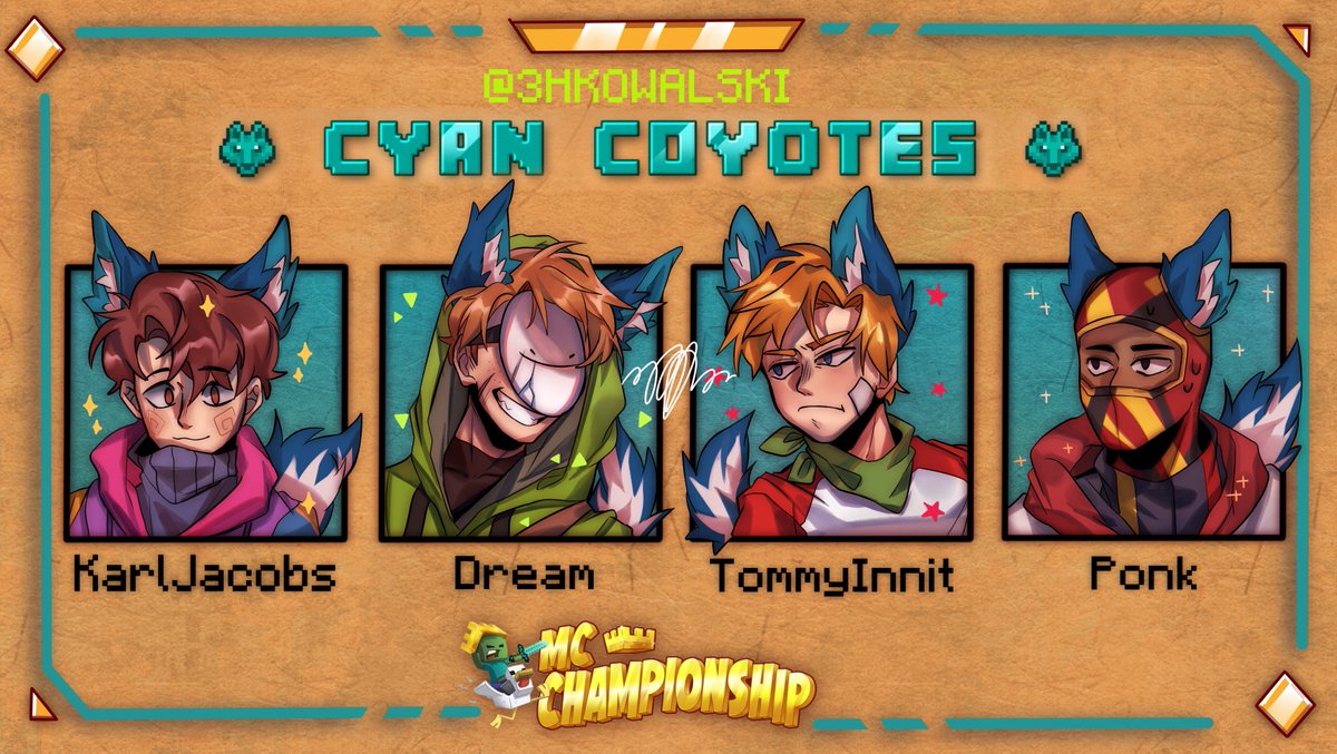 Cyan Let's GOOooooo---🐺
#CYANCOYOTES #dreamfanart #tommyinnitfanart #karljacobsfanart #ponkfanart #mccfanart #MCChampionship