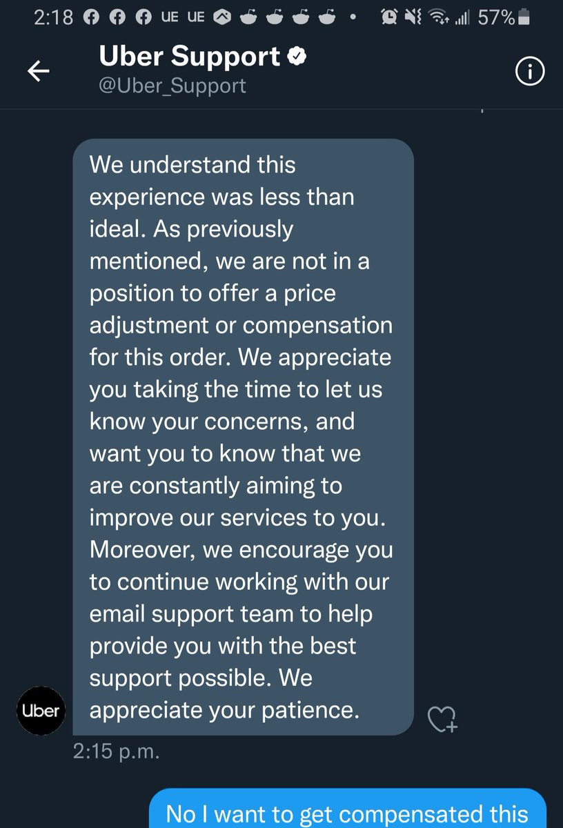 VinPics's tweet photo. @Uber_Support This is what you responded with. Attention people @Uber_Support and @UberEats will steal from you. They just tell you to screw off in private so this behavior will not get out. That is why they do it through DM https://t.co/33tSEA0zL5