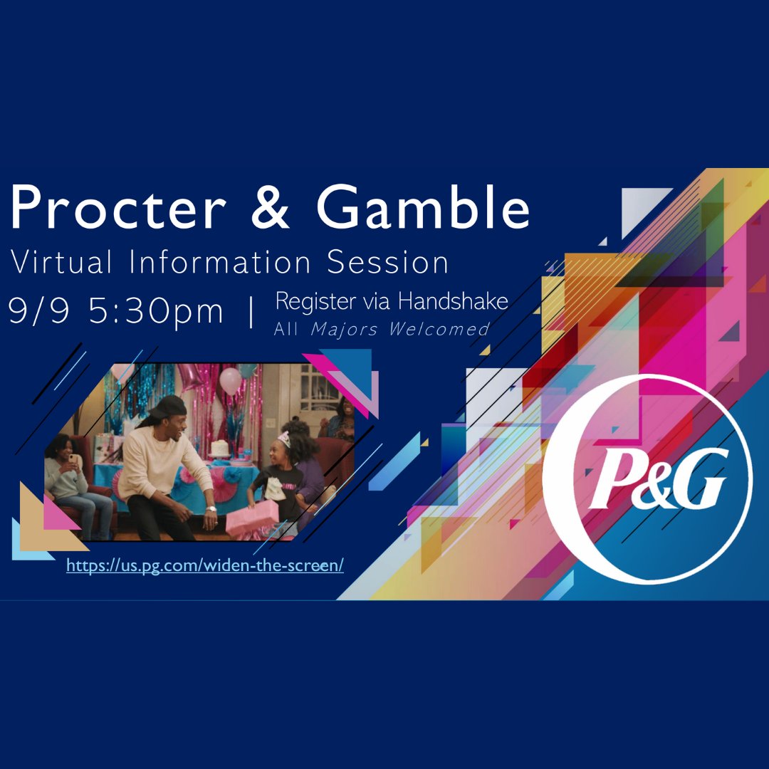 ncatocs's tweet photo. Procter & Gamble will be hosting a virtual info session THIS THURSDAY at 5:30 PM! RSVP at https://t.co/TmYGhV2UiH!
#ncat21 #ncat22 #ncat23 #ncat24 #ncat25 #ncatsga #aggiepride #ncatocs #ncat #deesecobe #jomc #crosbykids #ncatcaes #ncatcahss #ncatchhs #ncatcost #ncatcoe https://t.co/4ys6LhKYMI
