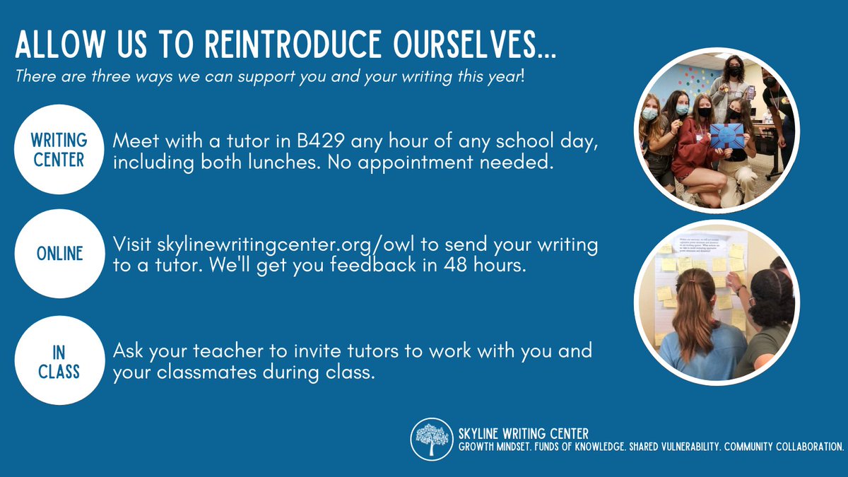 ┳┻|
┻┳|
┳┻|
┻┳|
┳┻|
┻┳|
┳┻|
┻┳|
┳┻|
┻┳|
┳┻|
┻┳|
┳┻| _
┻┳| •.•)  The Writing Center is open +
┳┻|⊂ﾉ     we're excited to support you.
┻┳|