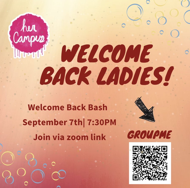 We're ready to get into the swing of things with our Welcome Back event! Come check it out tonight! 😁 zoom link is on the GroupMe
