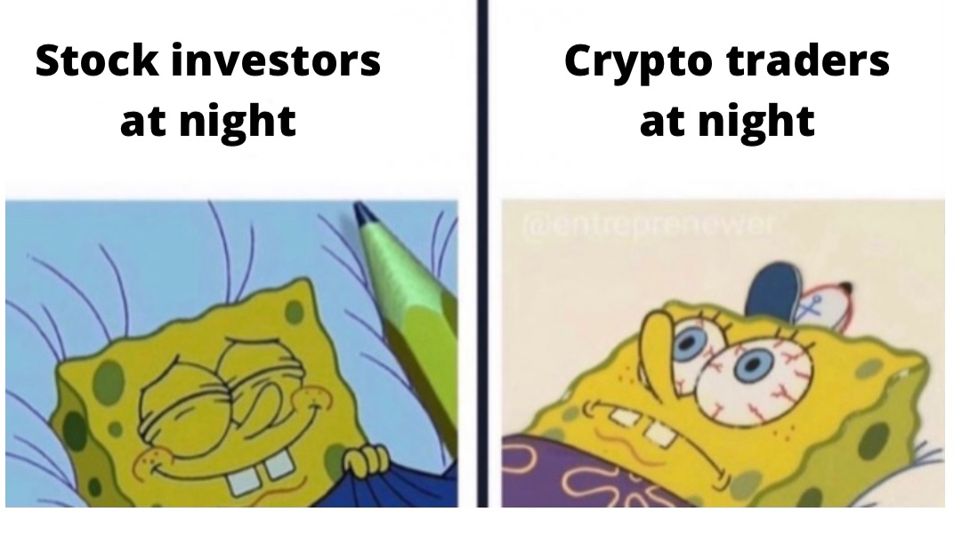 Stock investors vs crypto traders