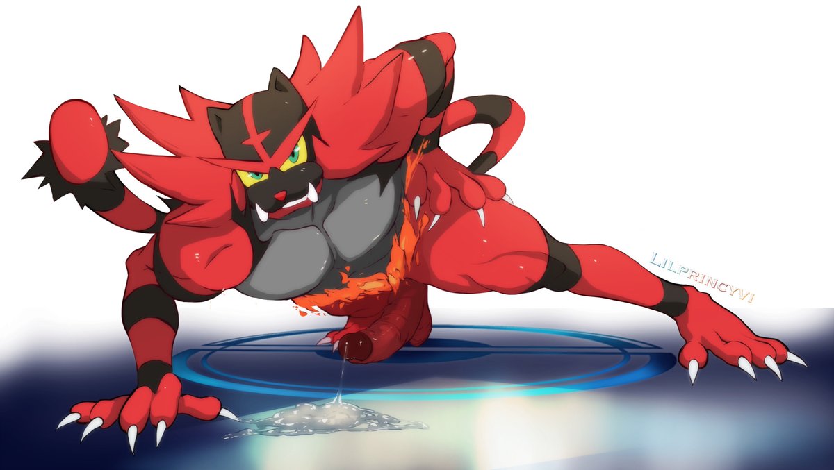 i rendered that Incineroar sketch i started a few weeks ago, big kitty cat ...