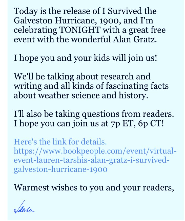 BTPSLearns's tweet photo. Check out this FREE virtual book event tonight! Register Here: https://t.co/h0d7xtaJBh @laurenTarshis @Brick_K12 @BrickSupt #BrickReads https://t.co/kFtvBXXXgs