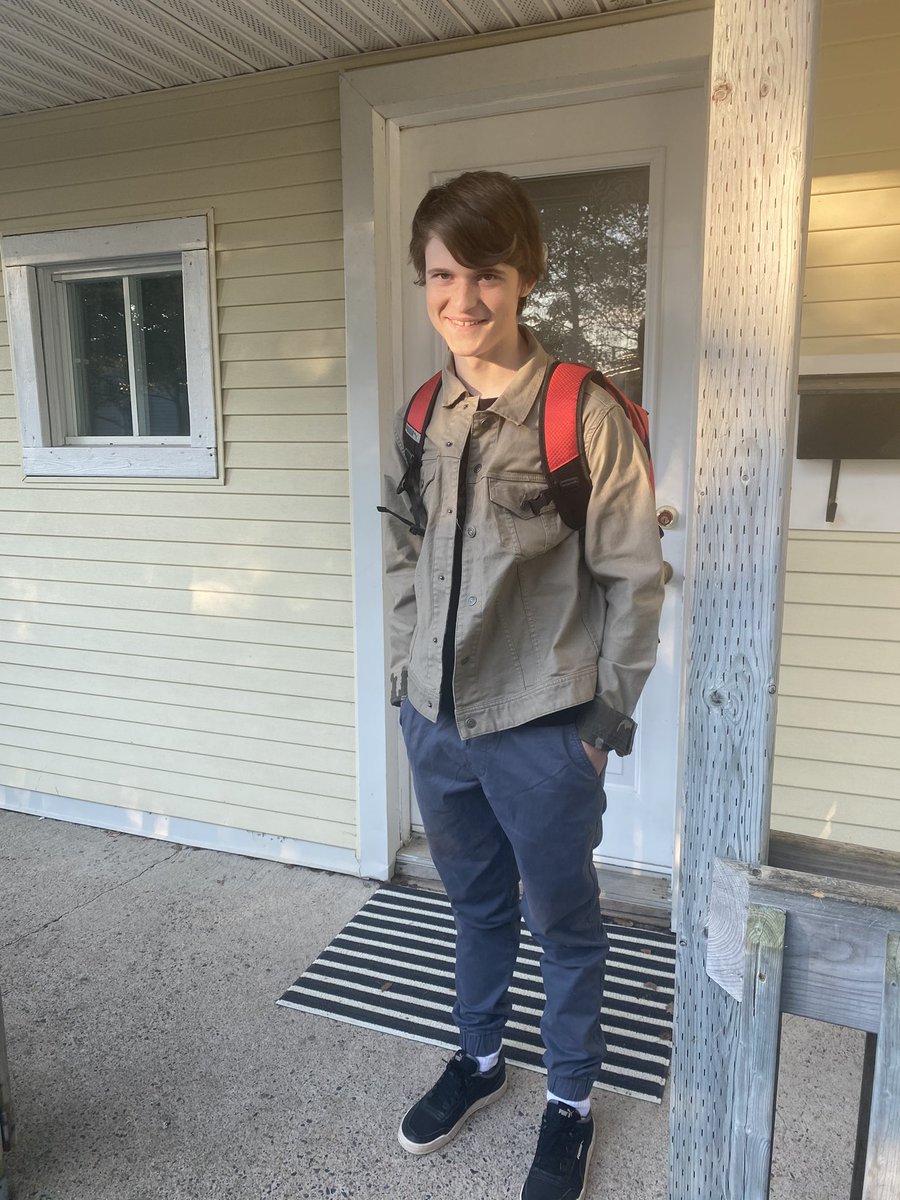 Pun_In10ded's tweet photo. @RealMickFoley Today was my son’s first day of high school. New school, new neighborhood &amp; doesn’t know anyone yet. After school, I donned my not yet completed Halloween costume and ran into the yard yelling “Hi Caleb! Did you have a nice day!?” #NeedAWig #Mankind https://t.co/xWToWSxaZf