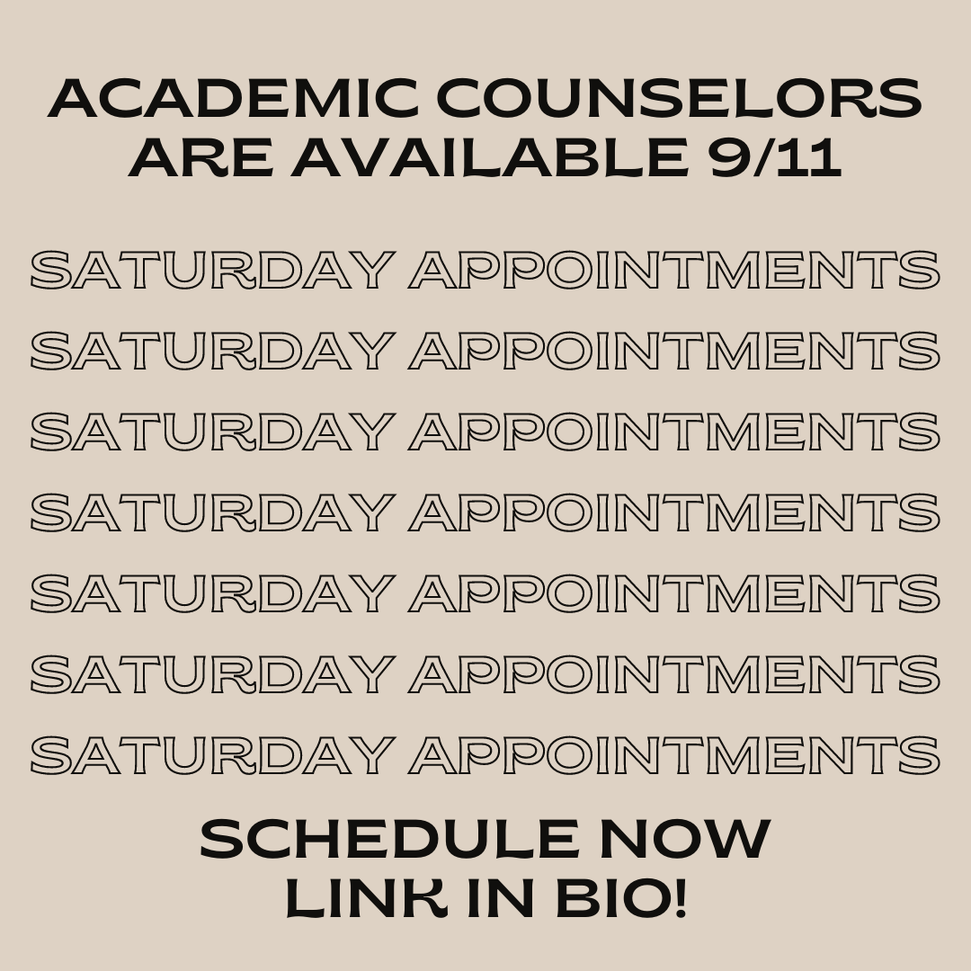 mcccounseling's tweet photo. Do you need to update or create an Education Plan? Schedule an appointment with a counselor this Saturday 9/11! Link in available in bio! https://t.co/O7DdgJCy9E