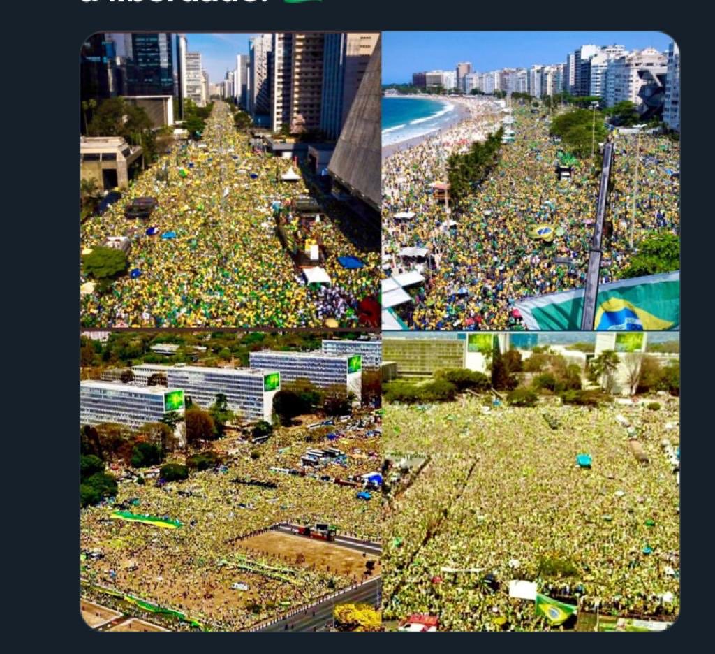 ToninEng's tweet photo. Milagre, fenômeno ou ilusão de ótica? Em um período de grande estiagem, de uma hora para outra, a grama seca da esplanada, a areia de Copacabana, o asfalto da paulista, se transformaram em um gramado verdinho, verdinho. https://t.co/WbqNu4XVVx