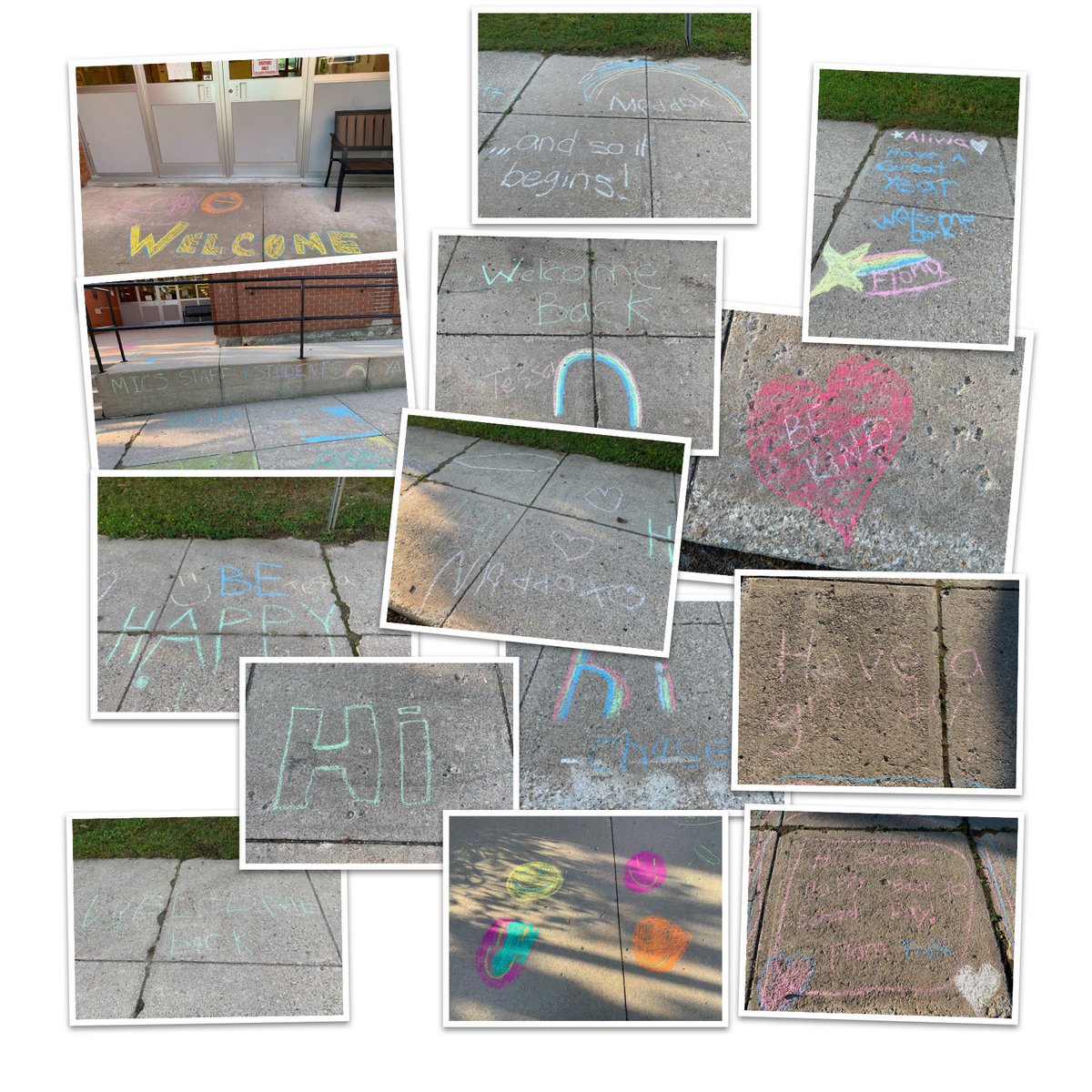 The “Chalk” on the “Walk” at MIC was a beautiful sight this morning as we arrived at school!! Thank you to all of the families who “Chalked The Walk” at Mary Immaculate to welcome staff and students back to school!! #chalkthewalk #mic20212022