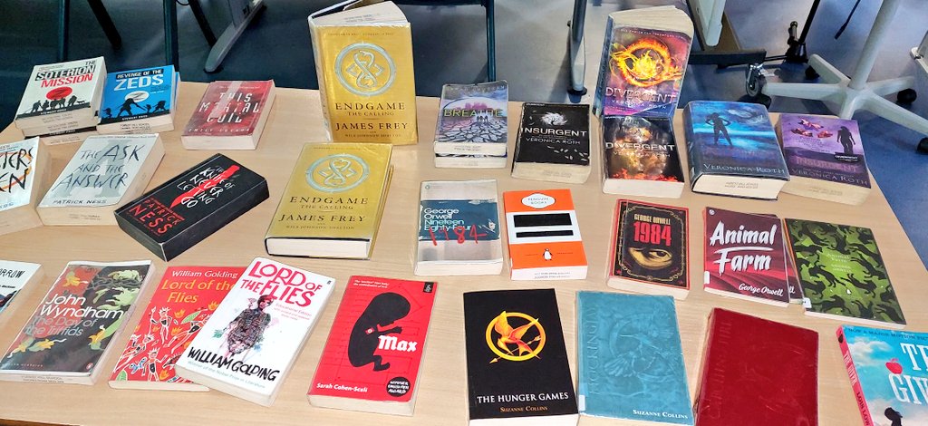 FHS_Lib's tweet photo. We're ready & keen to welcome year 9 back into @Forest_HillSch library, with a selection of #GothicTerror tomes to support their @English_FHS curriculum & dystopian tales to whet their appetites for a visit next week from author @sarahgovett (order her books @peagreenboatbks) 📚 https://t.co/ZnW9B2aVkA