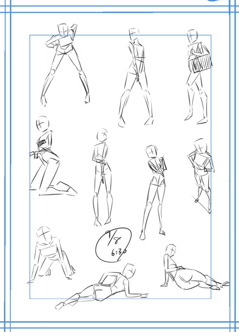 おはようございます☀️
今日もコツコツとお絵かき頑張ります٩( 'ω' )و 
#朝練60秒クロッキー 