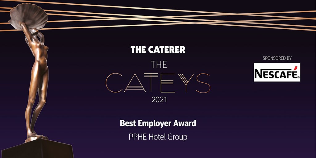 The winner of this year’s Best Employer Award goes to a business that fully embraced its staff during the pandemic, with 87% saying they felt well-supported. Congratulations to <a href="/PPHEHotelGroup/">PPHE Hotel Group</a> and thank you to our sponsor <a href="/NestleProUK/">Nestlé Professional</a>. #Cateys