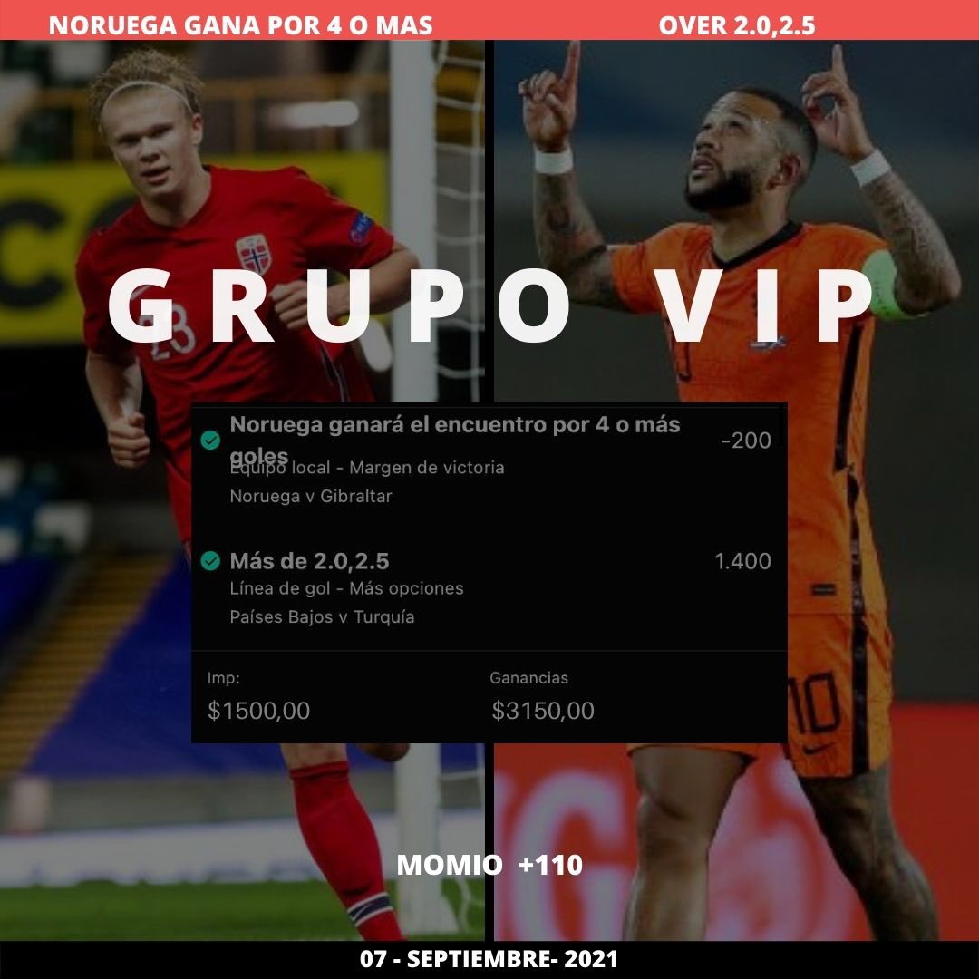 gamster_picks's tweet photo. Dale RT y 💚 Y obtén una apuesta del GrupoVip para mañana!🤩
#Haaland anota 3 o más +187 ✅
#Serbia anota y más de 1 tarjeta de #Irlanda -125 ✅
#Parlay #Noruega gana por 4 o más + over 2.0 de Holanda +110✅
#turq🇹🇷vs #Pb🇳🇱
BTT y Ovr 2.5 +120✅
Serbia gana❌ https://t.co/MiXI2DuEa6