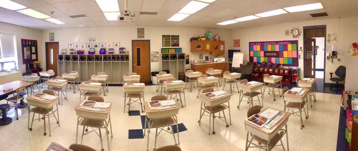 2 more days till our classroom is filled with our adorable 5th graders. 💜💜 <a href="/AShanfield/">Adrienne Shanfield</a> #5thgradeteacher #icr #backtoschool