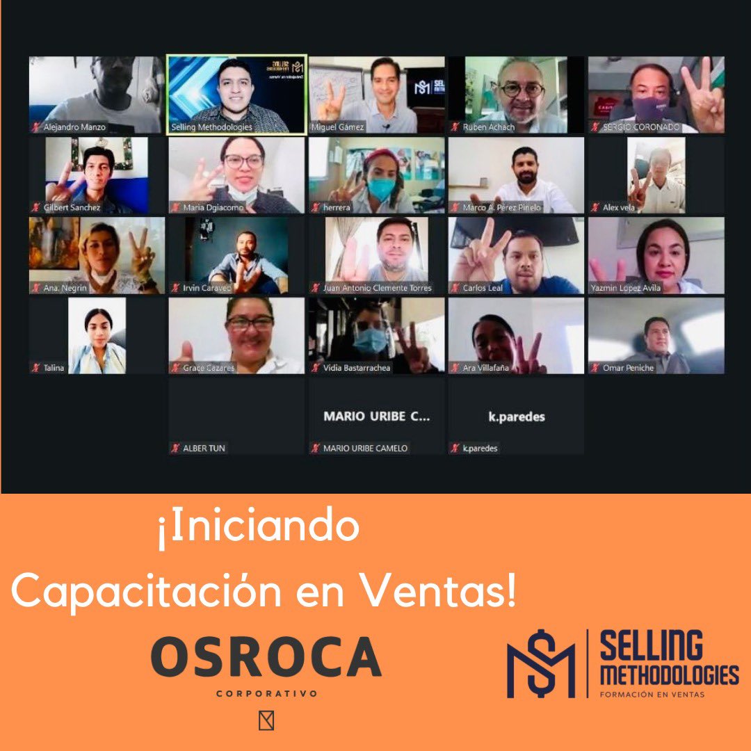 sellingmethodo's tweet photo. Si capacitas a tu gente se nota y si no la capacitas también se nota.  Felicidades!!! OSROCA Corporativo® 👏👏👏👏
 Y gracias por su confianza en Selling Methodologies Formación de Ventas OnLine en Vivo. 
#sellingmethodologies 
#formacióncomercial
#estrategiacomercial https://t.co/ZyiSWgUbet