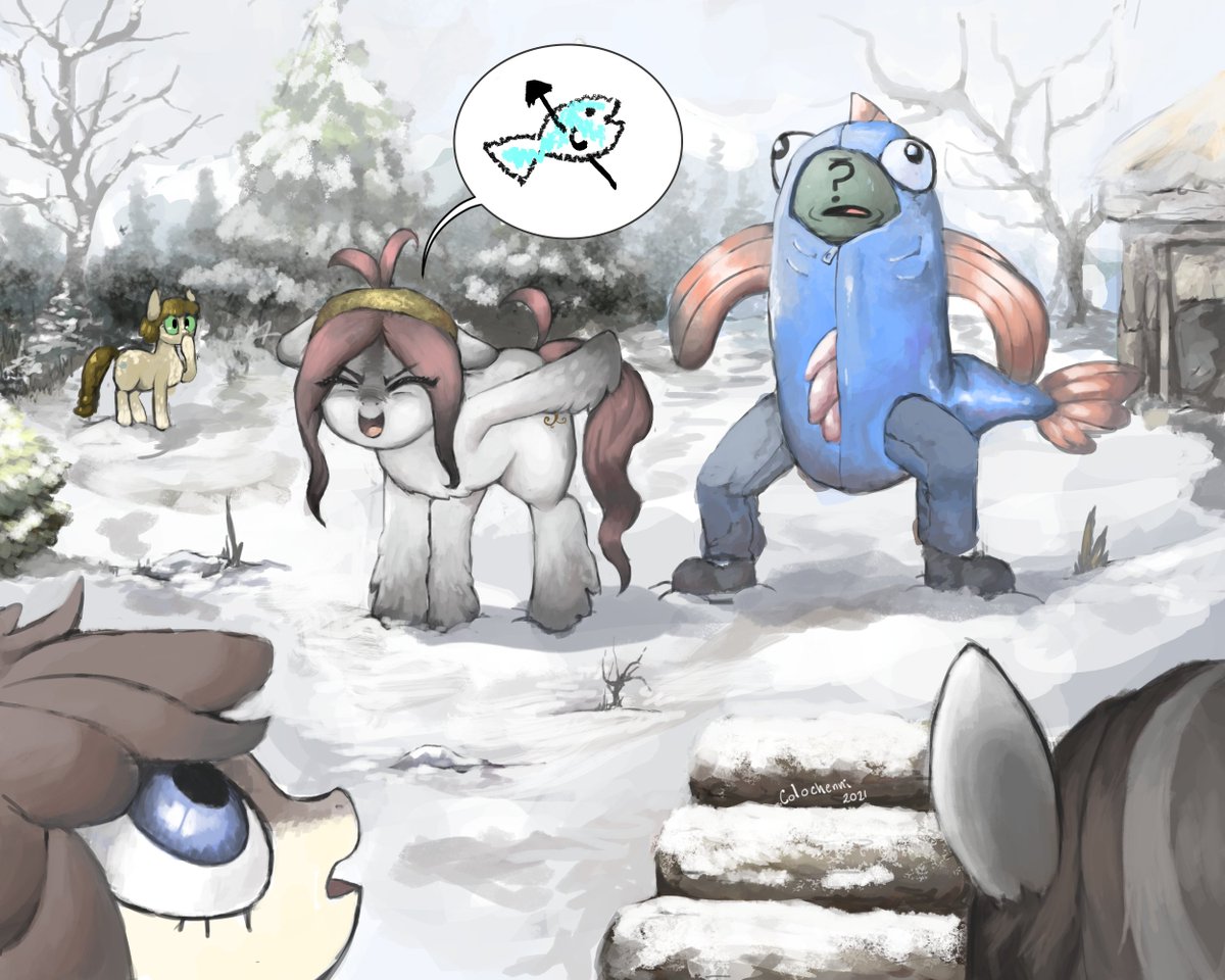 colochenni's tweet photo. Catch him!
#MLP  #snowpony https://t.co/pFsOuKodUX
