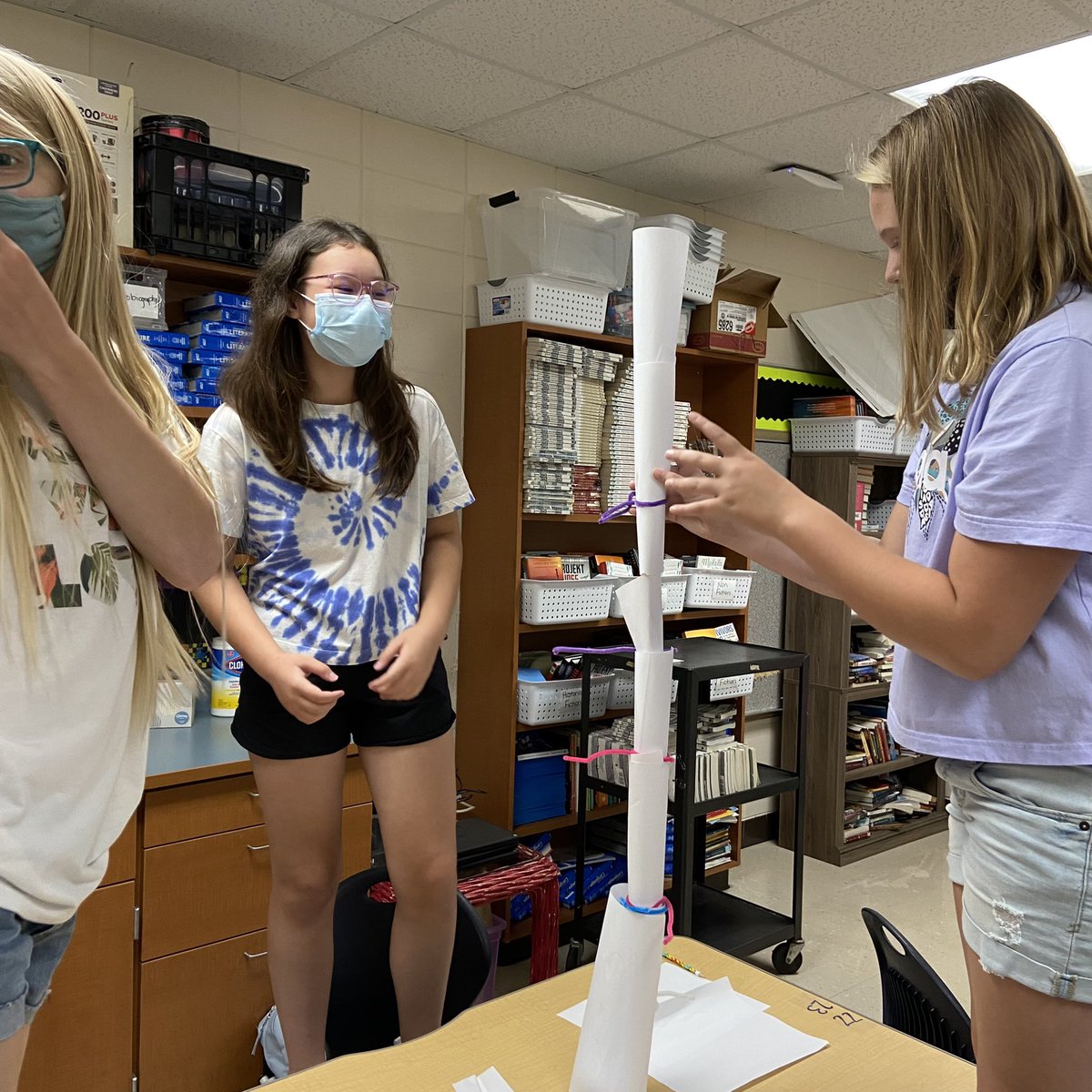 Weststarcenter's tweet photo. 6th Graders practicing team building skills by building paper towers!#ECCS1stWeek https://t.co/WhE1CTkjhC