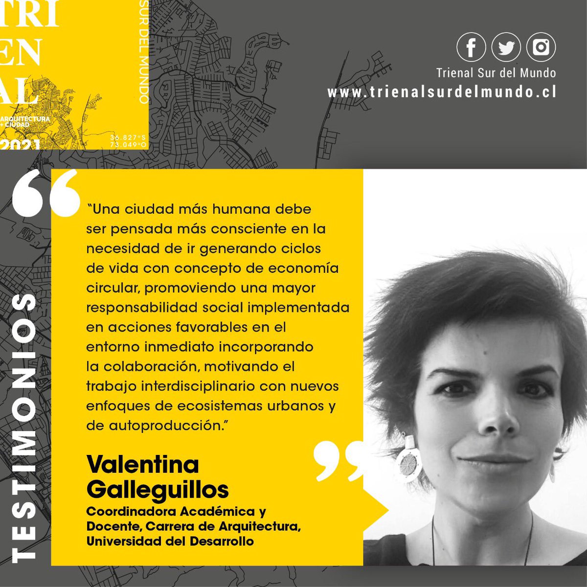 trienalsur's tweet photo. TESTIMONIOS @trienalsur 
@arqccp @cndu_chile
@Lima_Claudia70 @tallerV_1 @arcearquitecto @paltikes @carlapiazzoli @sole_larrain @benavidesja @faug_udec @maida_photos @Farcodiubb @AOA_Chile @CCiudades @ARQ_UC @Culturas_Biobio @arquddccp @ArquitecturaUDP @cdbolsillo @valegalito https://t.co/cRGtDrnVF2