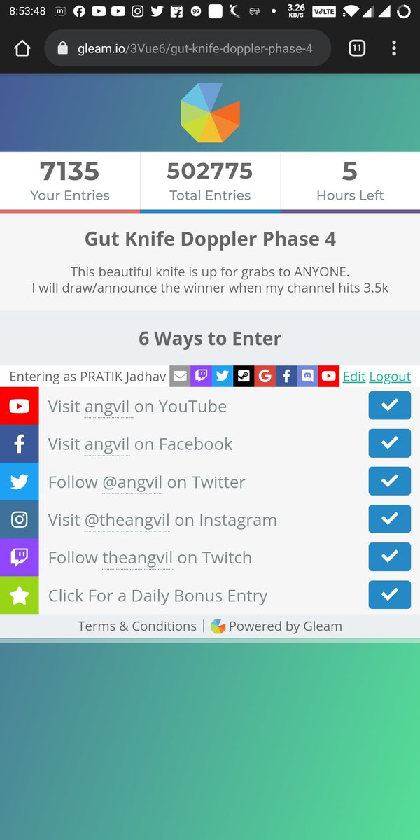 Pratik2192's tweet photo. @angvil Congratulations Bro, Finally we hit it,
Yt name Lucky guy https://t.co/mfg9t8iMMt