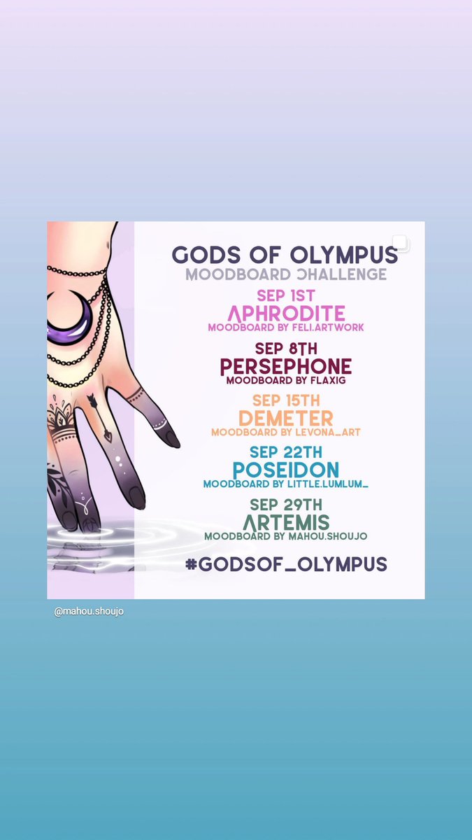 glittergeek87's tweet photo. Week 2 of #godsof_olympus Persephone Queen of the Underworld. I really loved the colours in the moodboard and she ended up a pink shade like Persephone in @used_bandaid Lore Olympus 

#loreolympus #loreolympusfanart #persephone #moodboard https://t.co/kYPjxsgacC
