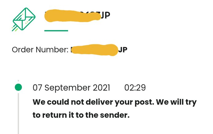 RollingSun2000's tweet photo. @Pinar_ello Did they really try to deliver it (and left a note at your door), or did your tracking say something like this (image)?
If so, they didn't really try. 

An Post are currently returning packages back to non-EU senders. A lot of us are having this problem. https://t.co/99KE8QwR1S