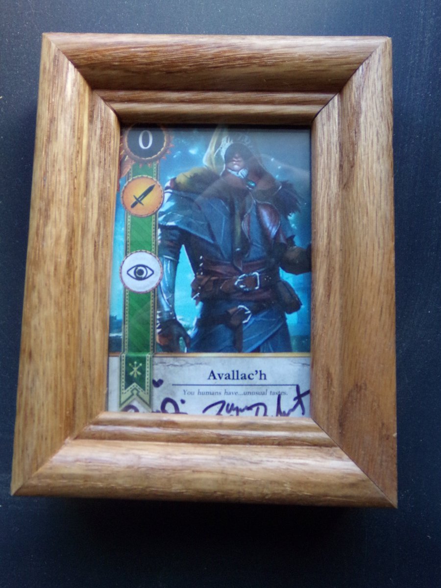 SilverMid52's tweet photo. @BryanDechart @AmeliaRBlaire I got my Acallac'h Gwent card in the mail today and just so happened to have the perfect size frame for it as well! Thank you so much!!! <3 https://t.co/6Ce6GPGcN6