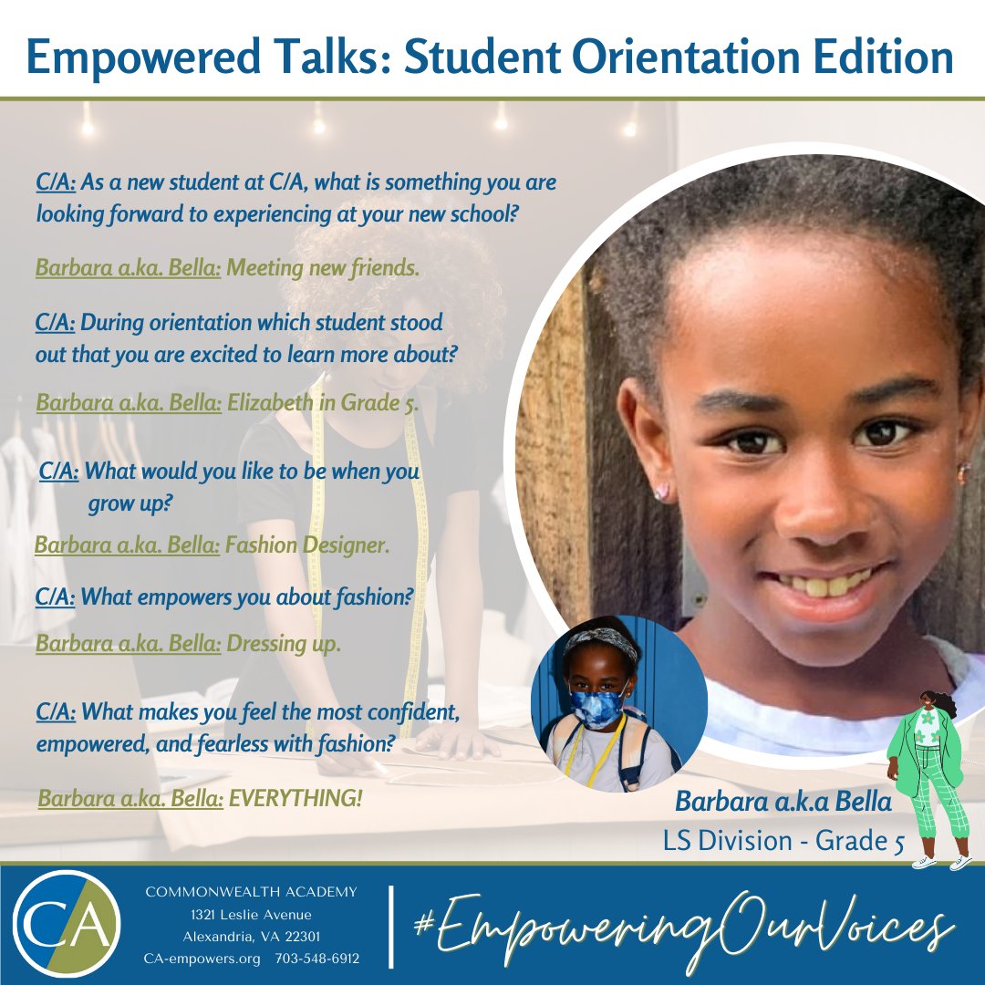 CACougars's tweet photo. C/A Empowered Talks: Student Orientation Edition
Get to know some of our new and returning students as they share with us some of their student orientation takeaways.
#CAempowers #EmpoweringOurVoices #2e #adhd #differentiation
#alexandria #virginia #backtoschool https://t.co/T0L1fD7NFN