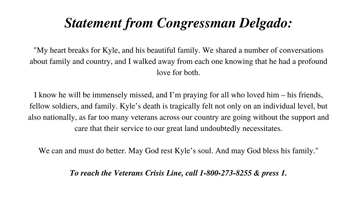 repdelgado's tweet photo. May God rest Kyle’s soul. And may God bless his family. https://t.co/5brIW5cesM