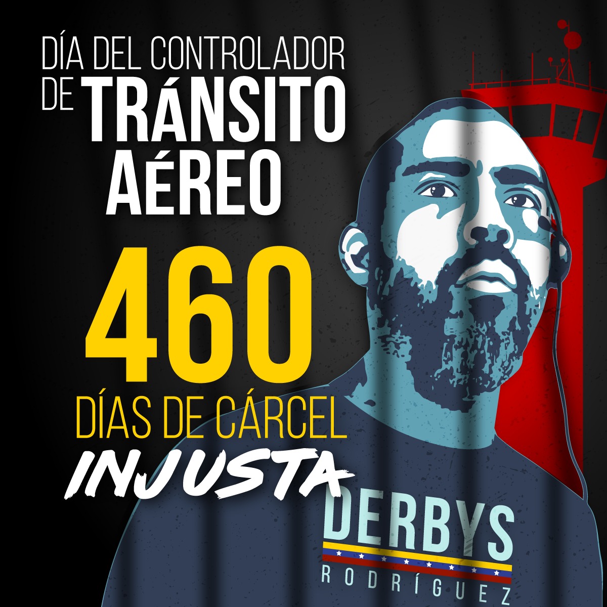 ZarayVenezuela's tweet photo. Desde el 4 de junio de 2020 #DerbysRodriguez está detenido injustamente, condenado a un JUICIO SIN PRUEBAS, con retardo por incompetencia del sistema judicial. Hipertenso y sin atención médica #DíaDelControladorAéreo #LibertadALosPresosPolíticos #NegociacionEnMexico #DDHH https://t.co/ryRvBnt0vH