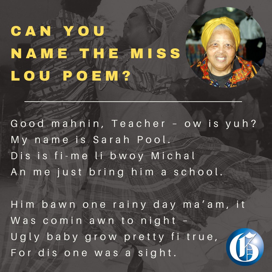 Jamaica Gleaner on X: #RememberingMsLou: Louise Bennett Coverley has  written many poems that have been recited in schools across Jamaica. Do you  remember Sarah Pool and her son? If so, comment below