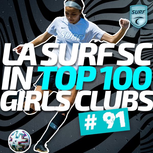 LASurfSoccer's tweet photo. 👊🏻 Big shout out to the staff and players of the Elite Girls Programming being recognized as a 🔝 💯 club by Soccer Wire. 👏 #LASurfProud #ChampionsDoMore #LookingUp #BestoftheBest  @DP_League @GAcademyLeague https://t.co/VYK2RzT2fi