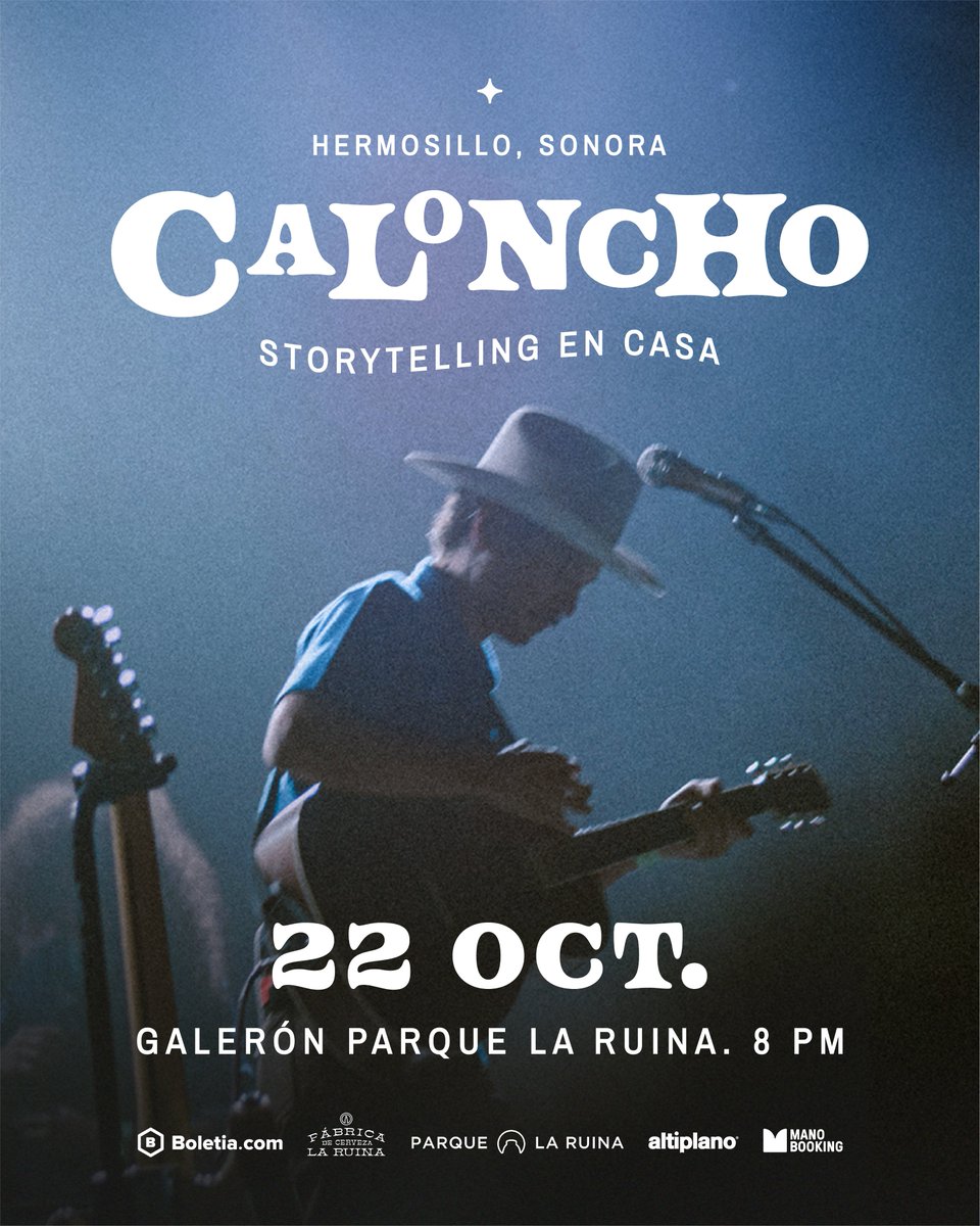 El 22 de octubre regresaré a mi tierra: Sonora, a dar un concierto único donde contaré las historias detrás de las canciones y del proyecto. 

Espero verles por ahí junto a toda la familia. Más información y boletos en caloncho.mx/enhermosillo