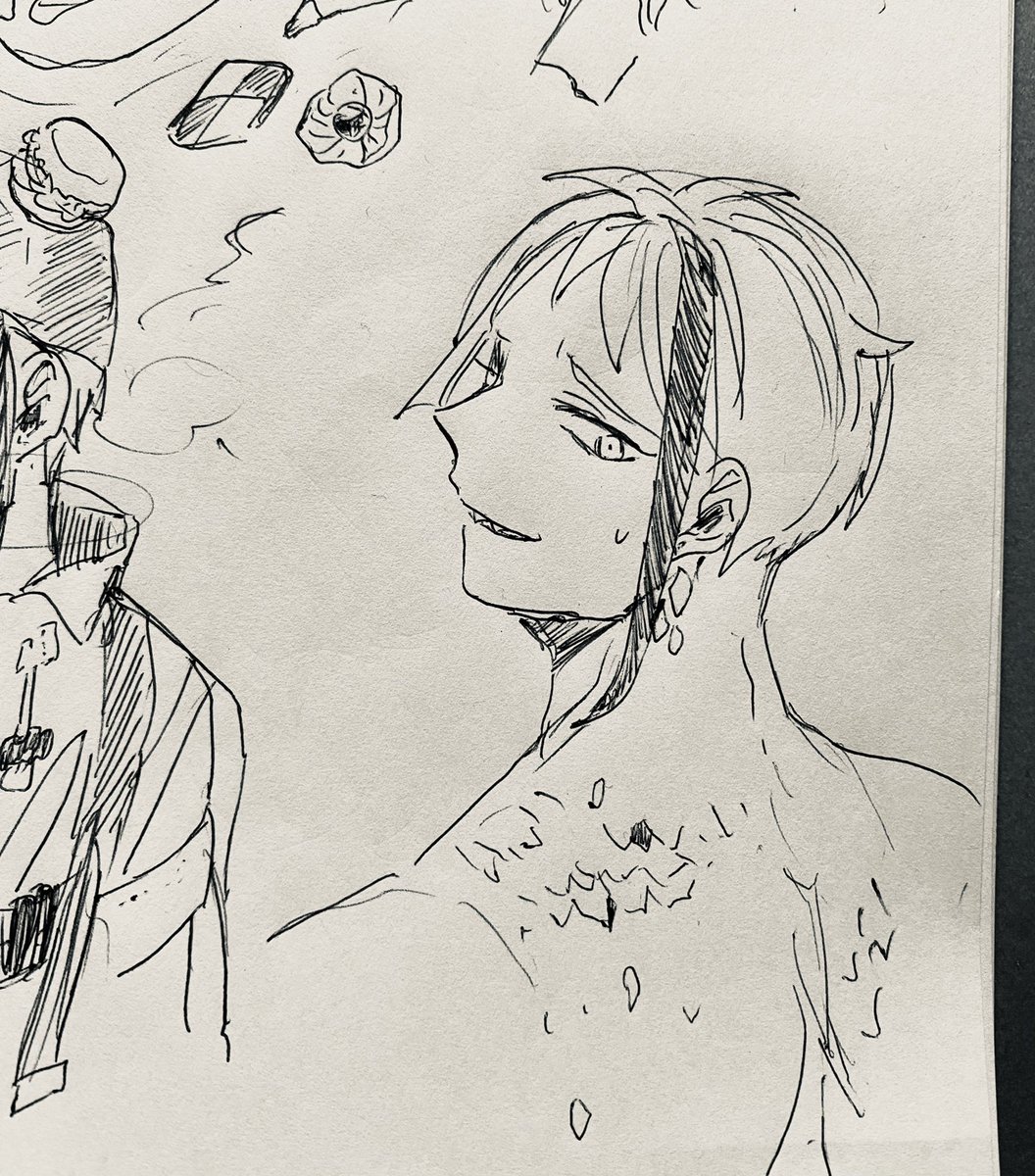 朝の一発描き
鱗がはがれてくる時期 