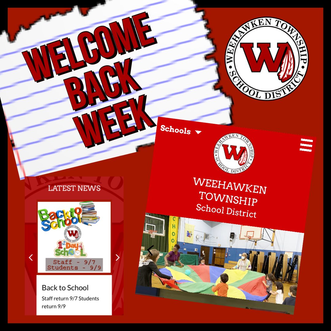 WeehawkenTSD's tweet image. Our newly designed website has launched! Check it out: weehawkenschools.net 
#WelcomeBackWeek
#WeeBack @WTSDGuidance53 @DeStefanoEDU @bcalligy