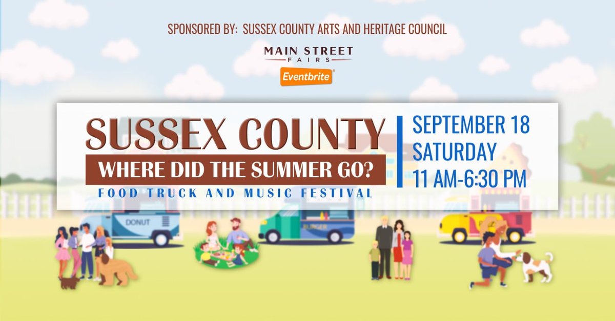 SCAHC Food Truck &amp; Music Festival - September 18th , 2021 -  Join us for
a great family day out at
Sussex County Fair Grounds  - mailchi.mp/4a103b7addf3/s…