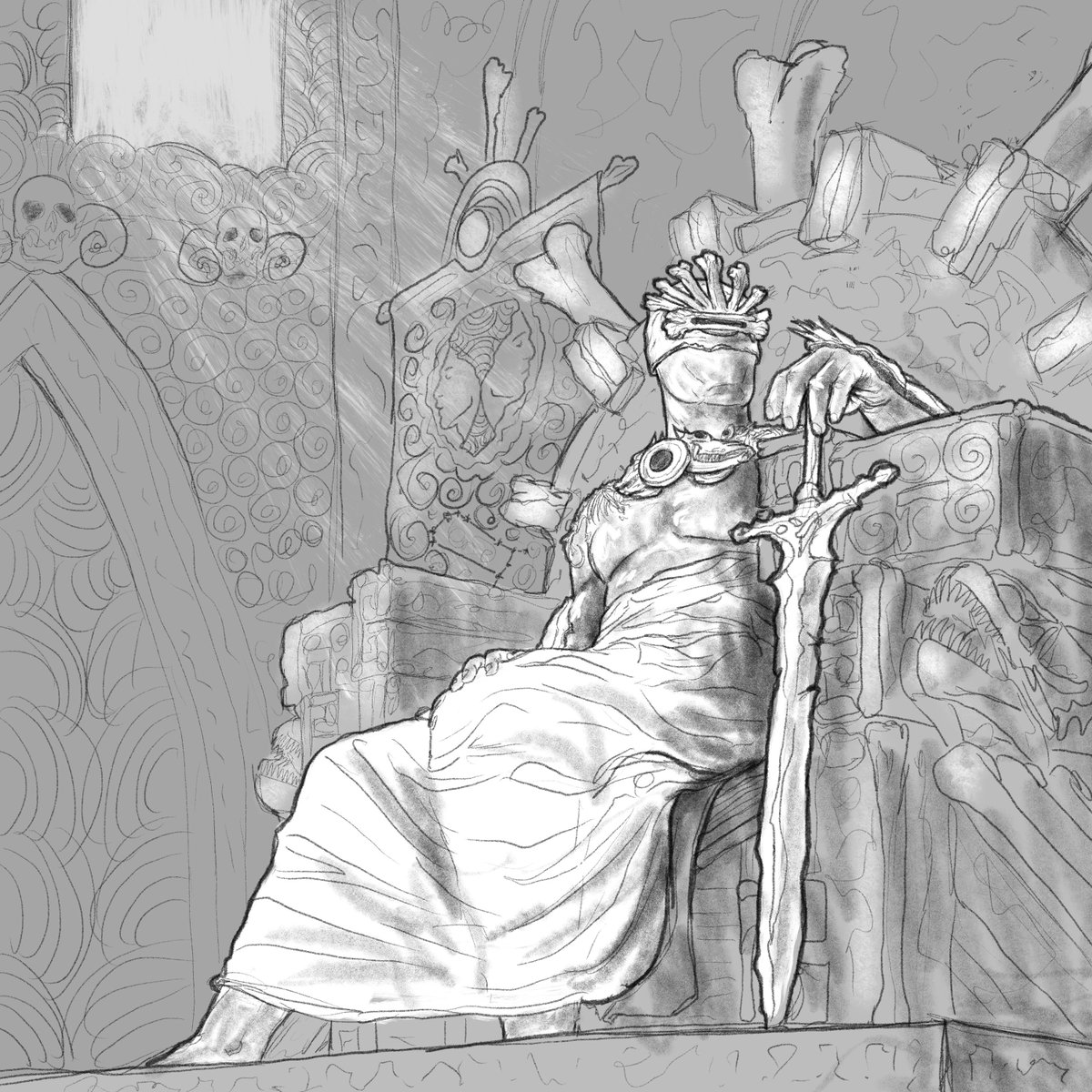 TheDivineZodiac's tweet image. Oracle of Mortality - Lore Drop and Challenge

Also known as Droskur and The Bone King. Directly connected to the zodiac Gemini.

Lead Artist: @McDonaldsGoblin
Challenge Artist: @nuetosis
Story: @GraffirapNFT
Writers: @SjSteelman and Trycid Trekedge

Lore: tinyurl.com/BoneKingLore