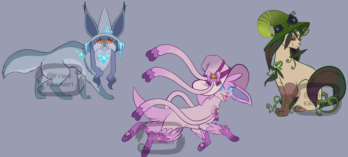 FriedKilamari's tweet photo. 🧡 Eeveelution x Mismagius Adopts! 🧡

$30 each OBO! Rt’s appreciated! https://t.co/xEf74k3suq