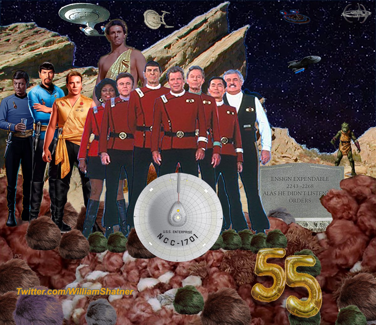 WilliamShatner's tweet image. It was 55 years ago today.... 🎂 
#StarTrek55 😉