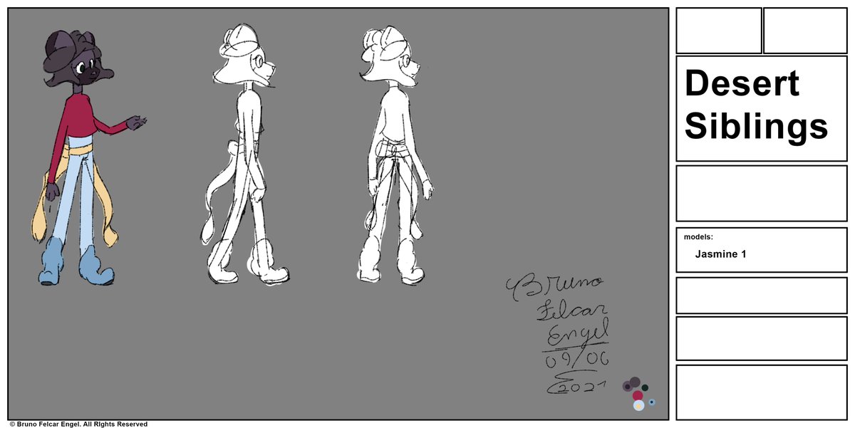 MayFelcar's tweet photo. Rough #characterturnaround of Jasmine, #ProjectDesert/#DesertSiblings
#charactersheet #animation #animating #OC #characterart #characterdesign #animated #show #furry #furryart #furryartwork #conceptart #skecths #Doodles #redesign #character https://t.co/nq9v5Ysdp4