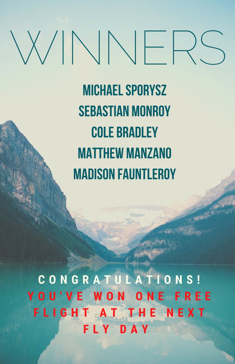 Join us in congratulating our students who won free flights 😎

Not a winner? Don't worry! Paid flights are still available for $75.00 and more scholarships will be available in the future. We'll circulate sign-up instructions closer to the date (September 25).

#StudentPilot
