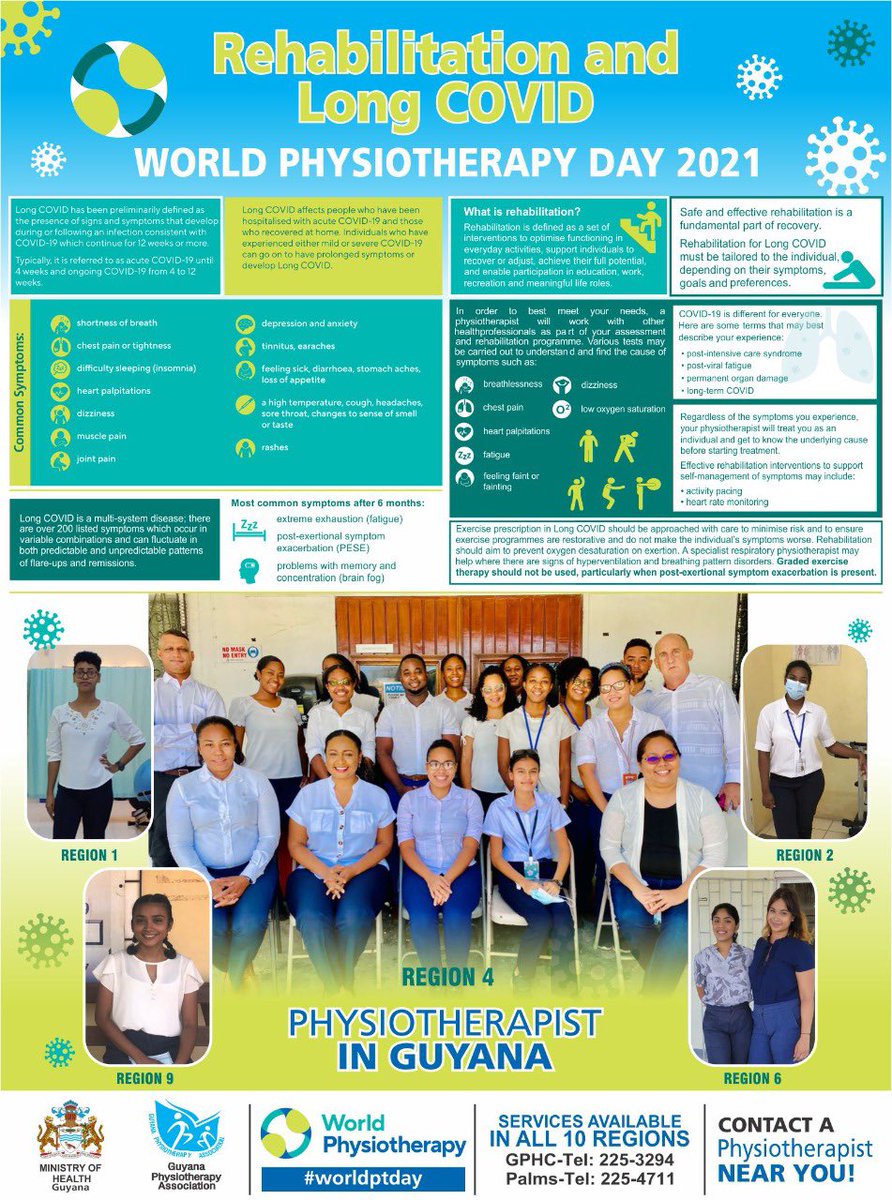 arianemangar's tweet photo. Guyana celebrating world Physiotherapy day… #wcpt #Guyana #WorldPTDay2021 #physiotherapy https://t.co/OWR1k6WbJg