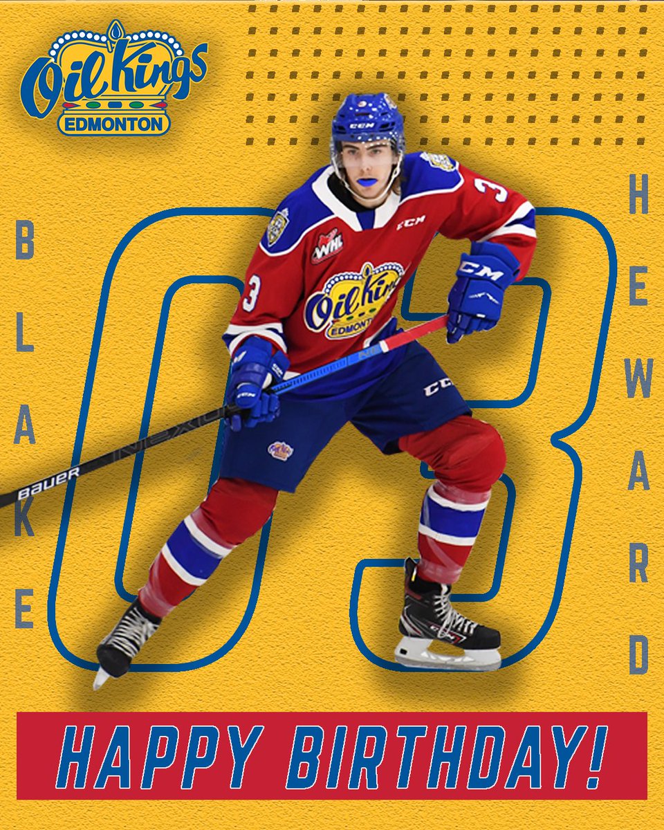 EdmOilKings's tweet photo. Happy 18th Birthday to #OilKings defenceman Blake Heward! 🎂🎁🎉 https://t.co/Mvw8OA8Q01