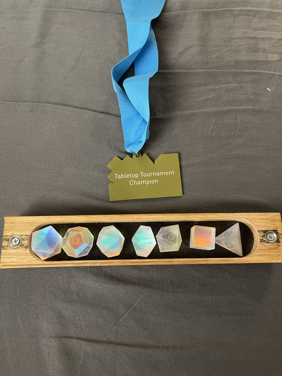 Nathaniel Kaplan (@blahtcg) on Twitter photo Home from #PAXWest, did some more tabletop tournaments and managed to snag a medal in the last event of the con--Love Letter, of all games!
Picked up some beautiful dice from <a href="/Levelupdice/">Level Up Dice</a> for DnD, although now I'm kind of curious if the d6 would be legal for Pokémon... Home from #PAXWest, did some more tabletop tournaments and managed to snag a medal in the last event of the con--Love Letter, of all games!
Picked up some beautiful dice from <a href="/Levelupdice/">Level Up Dice</a> for DnD, although now I'm kind of curious if the d6 would be legal for Pokémon...