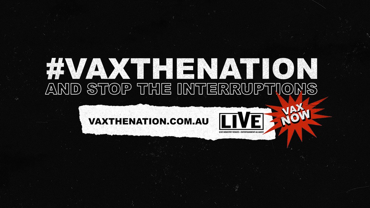 It’s time for live performance to return–we need you to do your bit and get the jab.

vaxthenation.com.au
 
#VaxTheNation
