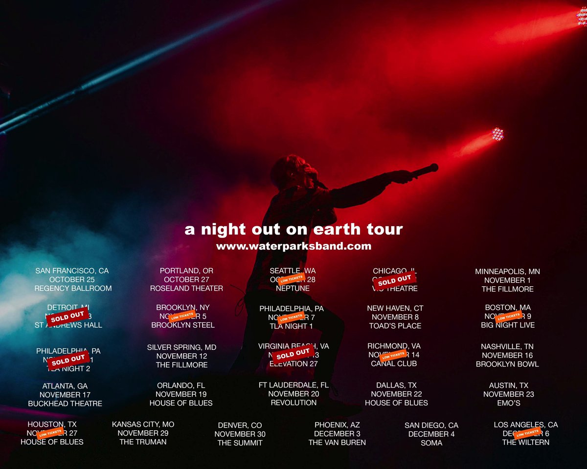 awsten's tweet image. AMERICA, WHO COMING WHERE?

TICKETS: waterparksband.com