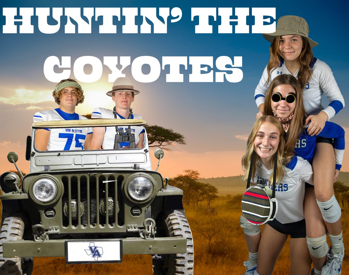 DO NOT FORGET! Volleyball and Football take on the Anna Coyotes this Friday! Be there and be loud in your safari gear and animal print to support!