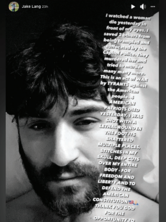 8w8h8y8's tweet photo. #Insurrectionist #EdwardLang claims while in jail, he's unable to, get his hair cut, nail clippers, shower regularly, etc.

He joined a mob &amp; attacked the #Capitol Police. What did he think jail was going to be like for him? It could be worse. #CapitoRiot #Insurrection https://t.co/Hex8mZeHf7