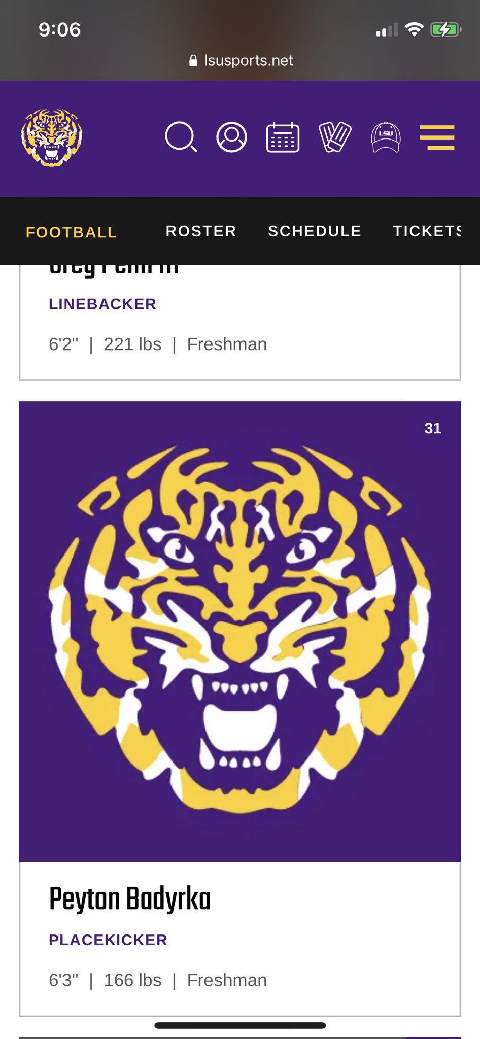 Bucks Live Tweeting Dunmore S Peyton Badyrka Is An Official Member Of The Louisiana State University Lsu Tigers Team In Baton Rouge Louisiana We Are So Happy And Proud Of